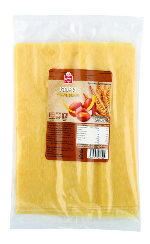 Fine Life Кори за лазаня 250 г - Fine Life