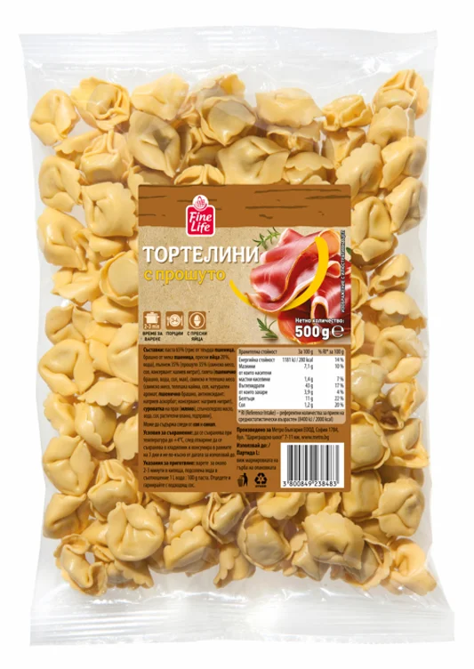 Fine Life Тортелини с шунка 500 г