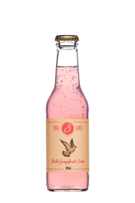 Coca-Cola 0.2л Сода three cents розов грейпфрут 24 бр x 200 мл - COCA-COLA