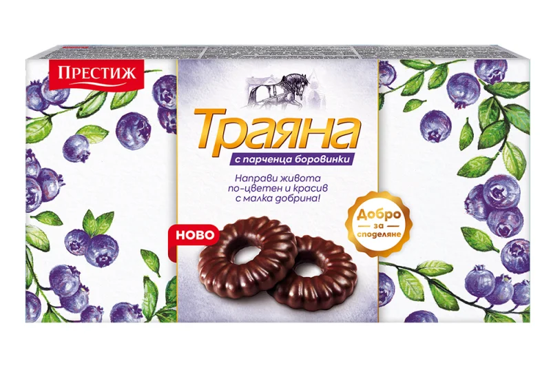 Траяна Бисквити боровинка 160 г