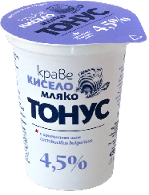Тонус Краве кисело мляко 4,5% 400 г