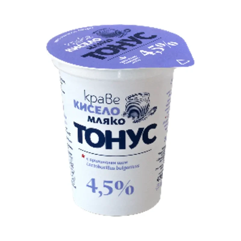 Тонус Краве кисело мляко 4,5% 400 г - Тонус