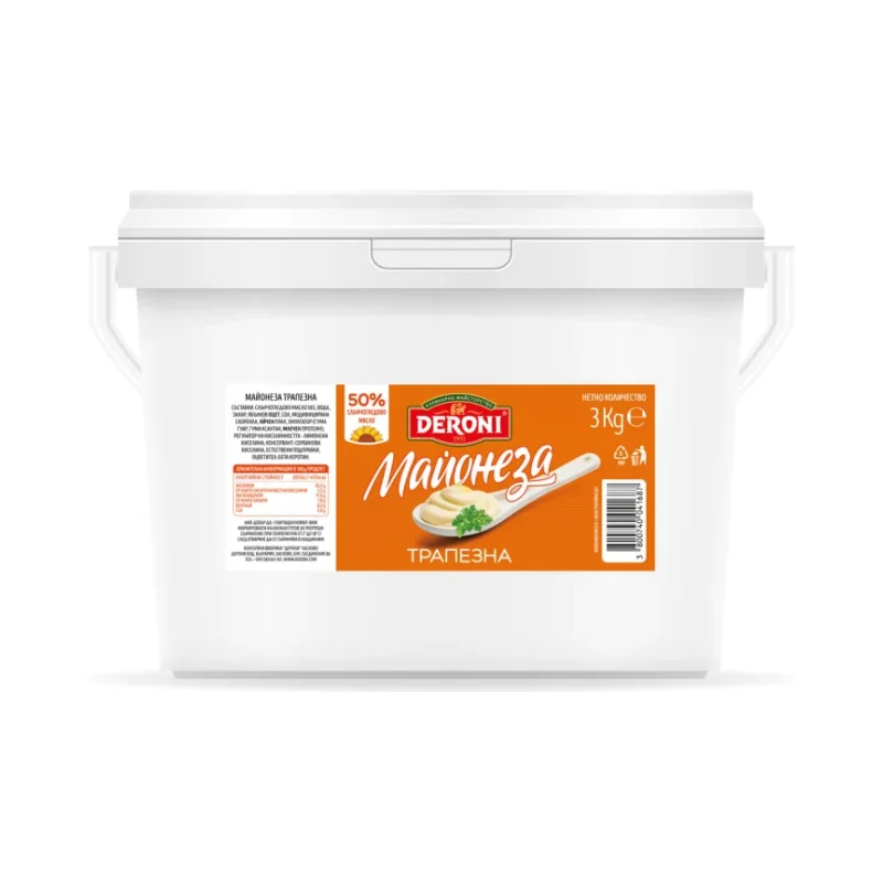 DERONI Майонеза трапезна 50% 3 кг - Deroni