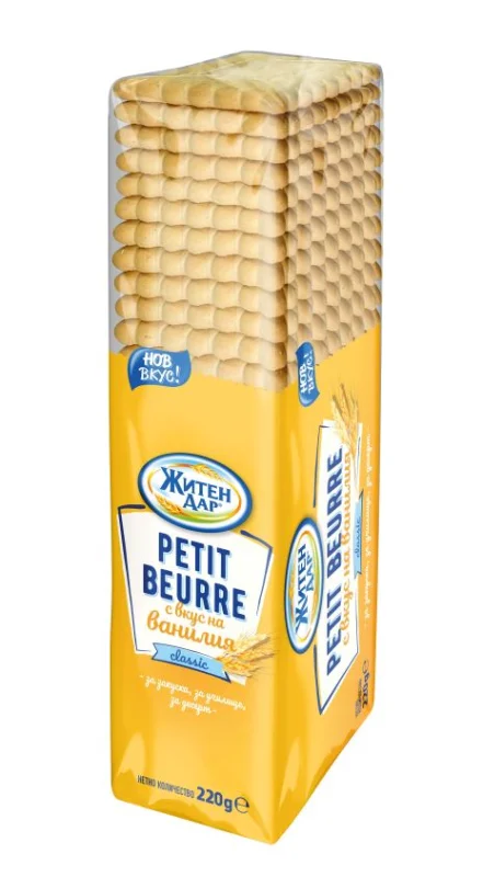 ЖИТЕН ДАР Бисквити Petit beurre ванилия 220 г - ЖИТЕН ДАР