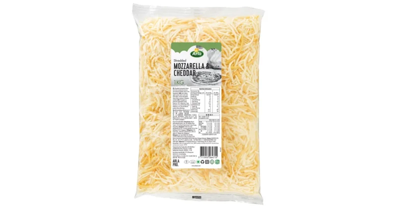 Arla Чедър / моцарела pro настърган 1 кг - Arla