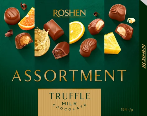 ROSHEN Шоколадови бонбони асорти трюфел 148 г - ROSHEN