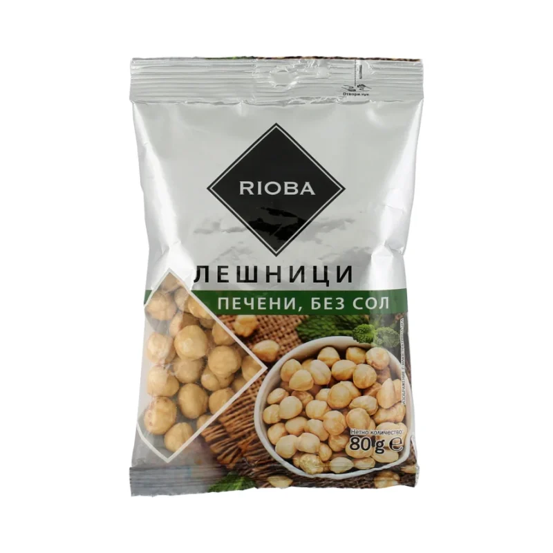RIOBA Печен лешник без сол 80 г - RIOBA