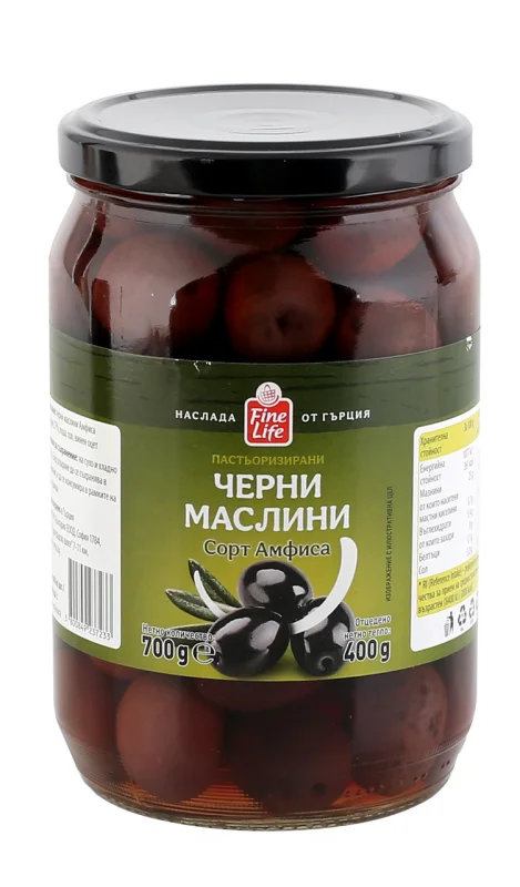 Fine Life Черни маслини Амфиса 700 г