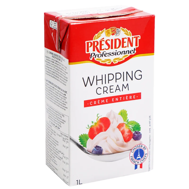PRESIDENT Млечна сметана 1л