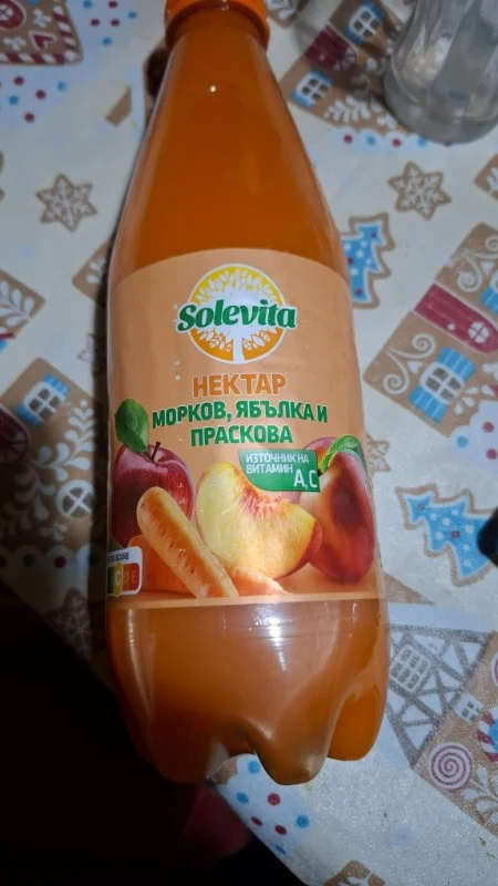 Нектар морков, ябълка и праскова - Solevita
