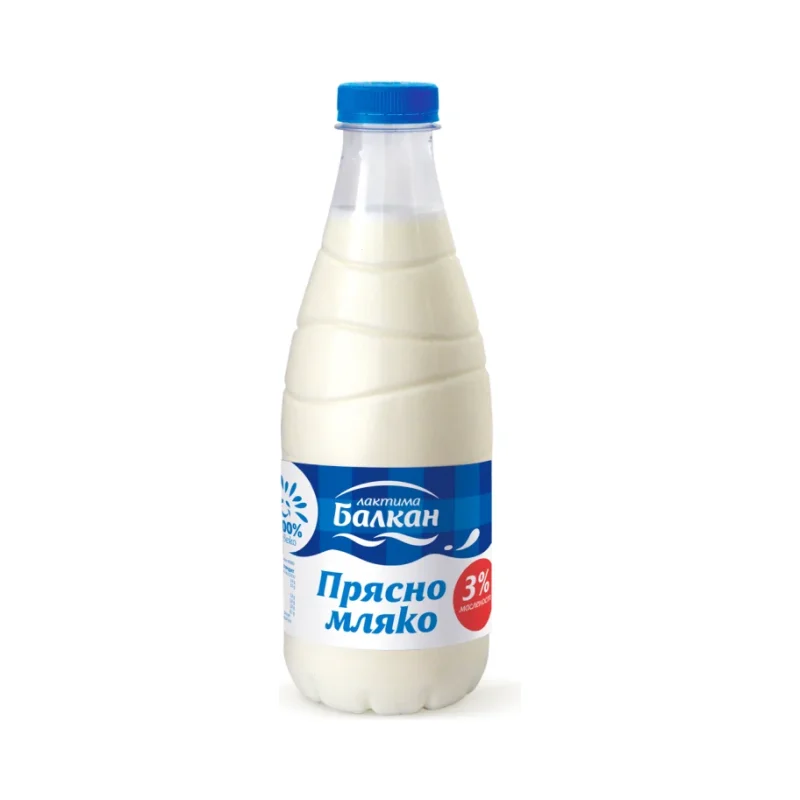 Прясно мляко Балкан 3% 1 л - Лактима