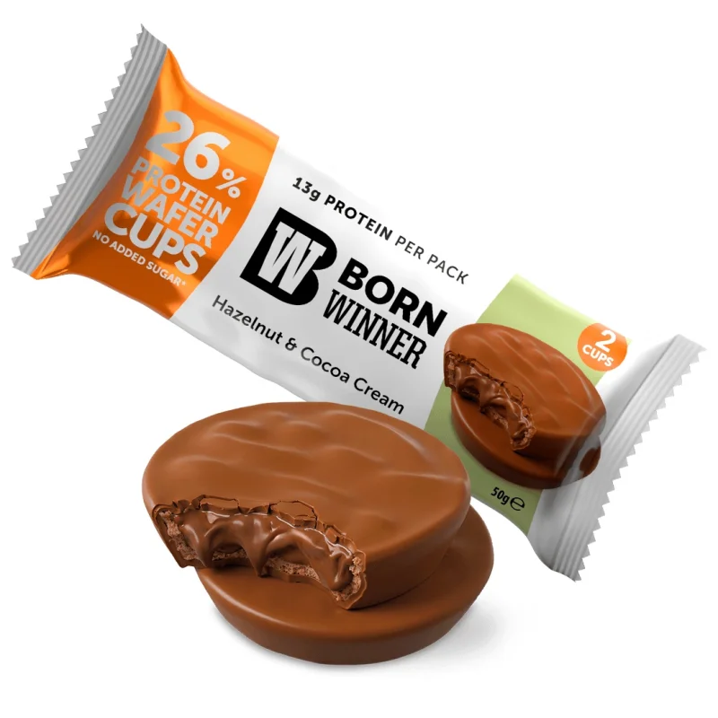 Wafer Pieces, лешник с какаов крем, 50 g, Born Winner - Born Winner