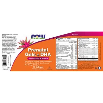 Гелове Prenatal с DHA / Prenatal Gels with DHA - NOW