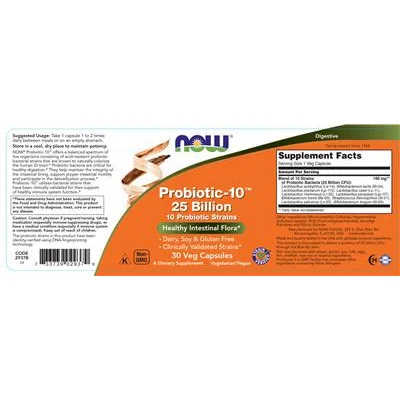 Пробиотик-10 25 милиарда / Probiotic-10 25 Billion - NOW