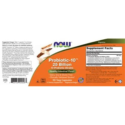 Пробиотик-10 25 милиарда / Probiotic-10 25 Billion - NOW
