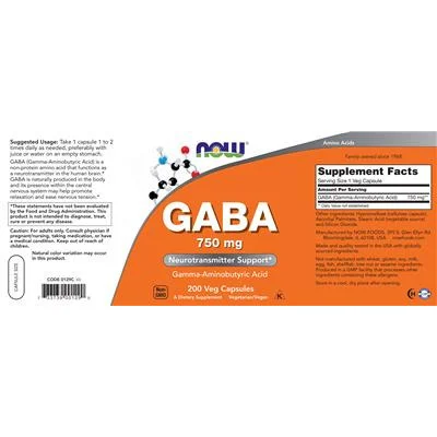 GABA 750 mg - NOW