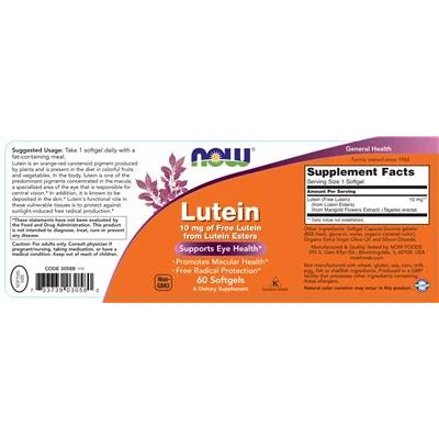 Лутеин / Lutein - NOW