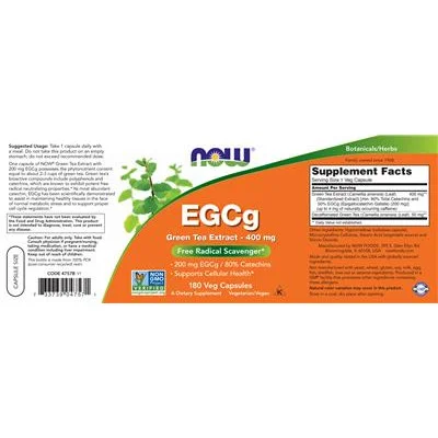 EGCg екстракт от зелен чай - 400 мг / EGCg Green Tea Extract - 400 mg - NOW