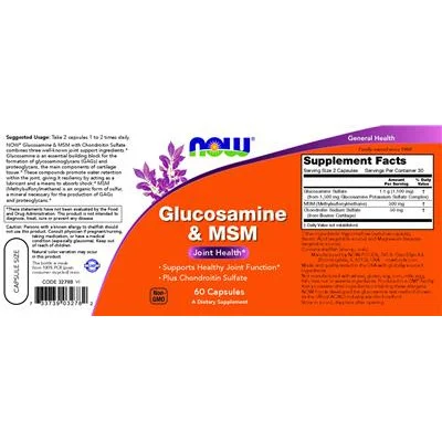 Глюкозамин и МСМ / Glucosamine & MSM - NOW