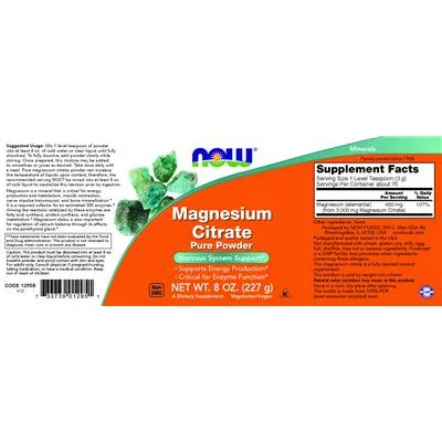 Чист прах от магнезиев цитрат / Magnesium Citrate Pure Powder