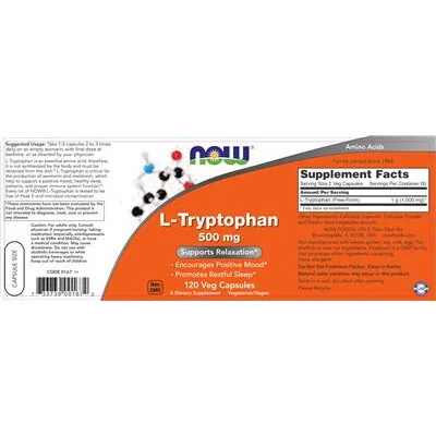 L-Триптофан 500 мг / L-Tryptophan 500 mg - NOW