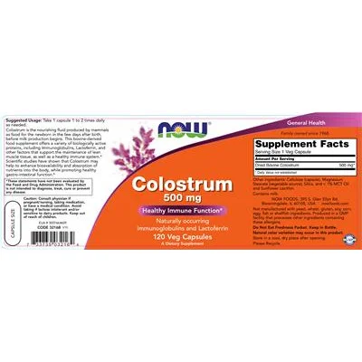 Колострум 500 мг / Colostrum 500 mg - NOW