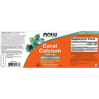 Корал Калций 1000 мг / Coral Calcium 1000 mg - NOW