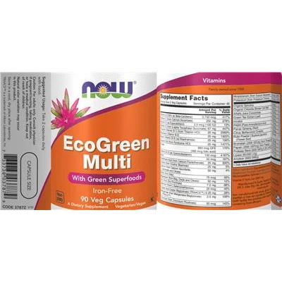 EcoGreen Мулти без желязо / EcoGreen Multi Iron-Free - NOW