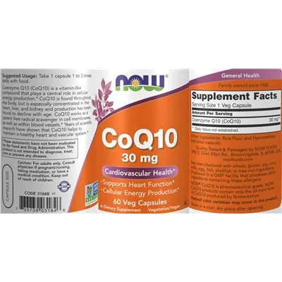 CoQ10 30 mg - NOW
