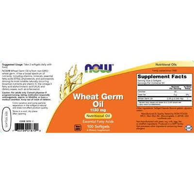 Масло от пшеничен зародиш 1130 мг / Wheat Germ Oil 1130 mg - NOW