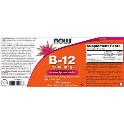 B-12 1,000 mcg