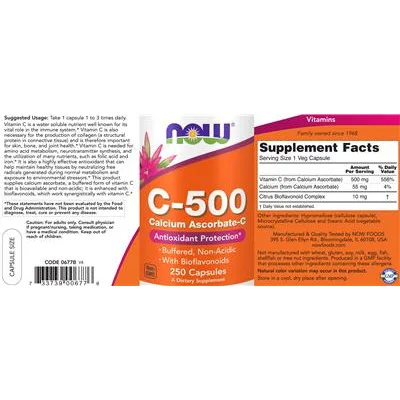 C-500 Калциев аскорбат-C / C-500 Calcium Ascorbate-C