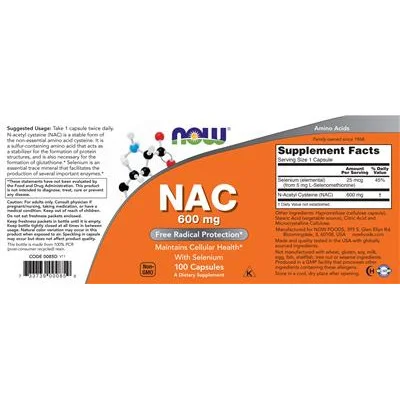 NAC 600 mg - NOW
