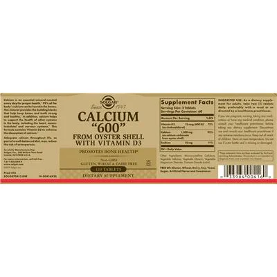 Калций "600" от стриди с витамин D3 / Calcium "600" from Oyster Shell with Vitamin D3
