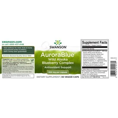 AuroraBlue Комплекс от диви боровинки от Аляска 200 мг - Swanson