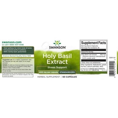 Екстракт от свещен босилек 400 мг / Holy Basil Extract 400 mg