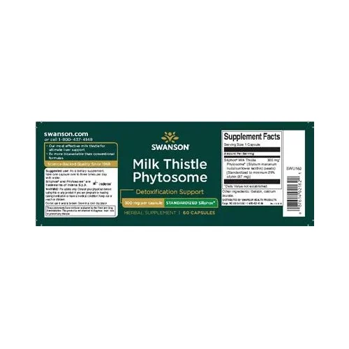 Мляко от трън Phytosome 300 mg - Swanson