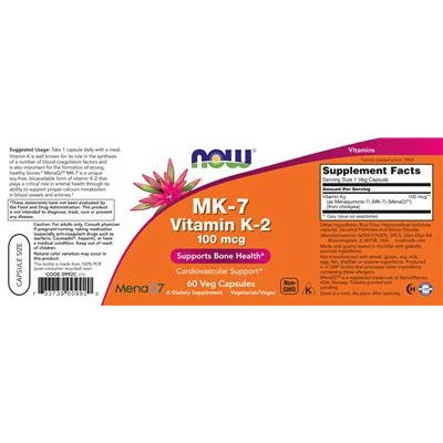 MK-7 Витамин K-2 100 мкг / MK-7 Vitamin K-2 100 mcg