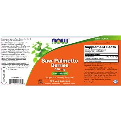 Плодове от Saw Palmetto 550 mg / Saw Palmetto Berries 550 mg
