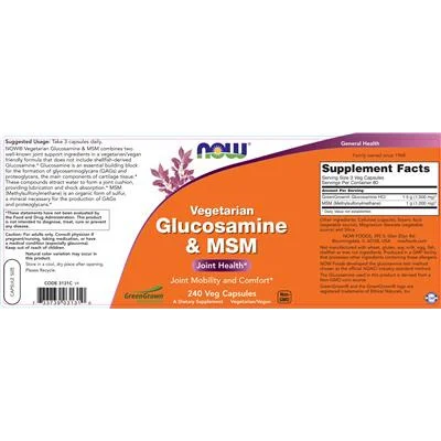 Вегетариански глюкозамин и MSM / Vegetarian Glucosamine & MSM