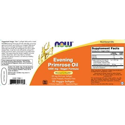 Масло от вечерна иглика 1000 мг - Веган формула / Evening Primrose Oil 1000 mg - Vegan Formula