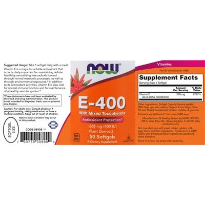 E-400 с микс токофероли / E-400 With Mixed Tocopherols