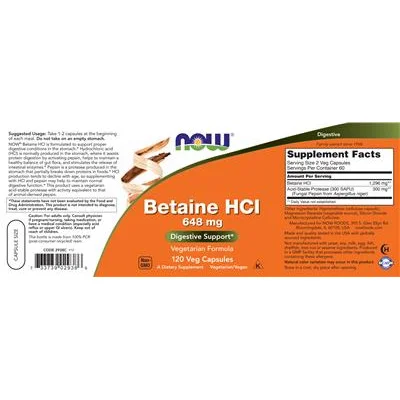 Betaine HCl 648 mg
