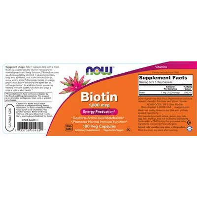 Биотин 1,000 мкг / Biotin 1,000 mcg