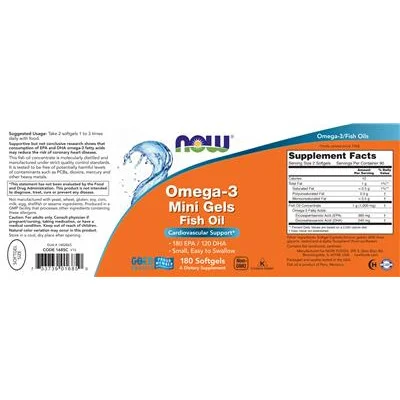 Мини гел капсули рибено масло Omega-3 / Omega-3 Mini Gels Fish Oil