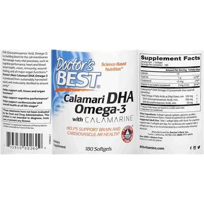 Калмари DHA Омега-3 - Doctor's Best