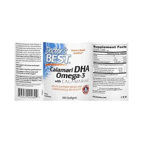 Калмари DHA Омега-3 - Doctor's Best