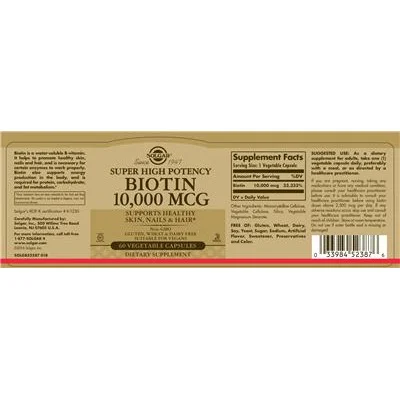 Super High Potency Biotin 10,000 mg