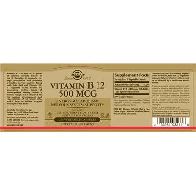 Vitamin B12 500 mcg