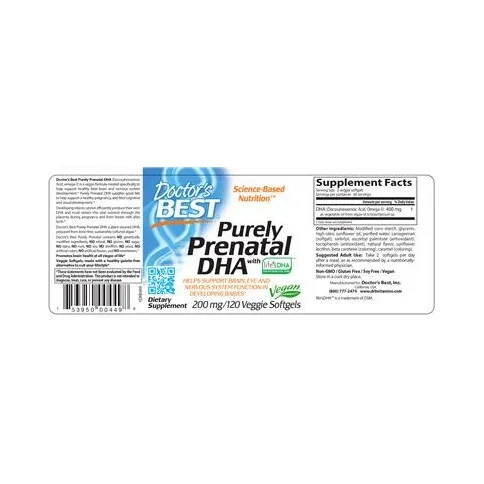 Purely Prenatal DHA 200 mg - Doctor's Best